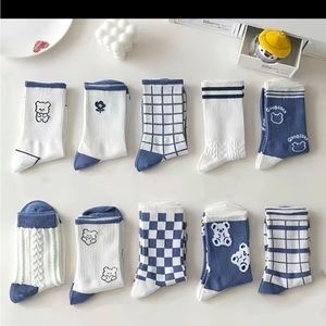 Cute Bear Mid-tube Socks, Soft & Lightweight Breathable Socks,